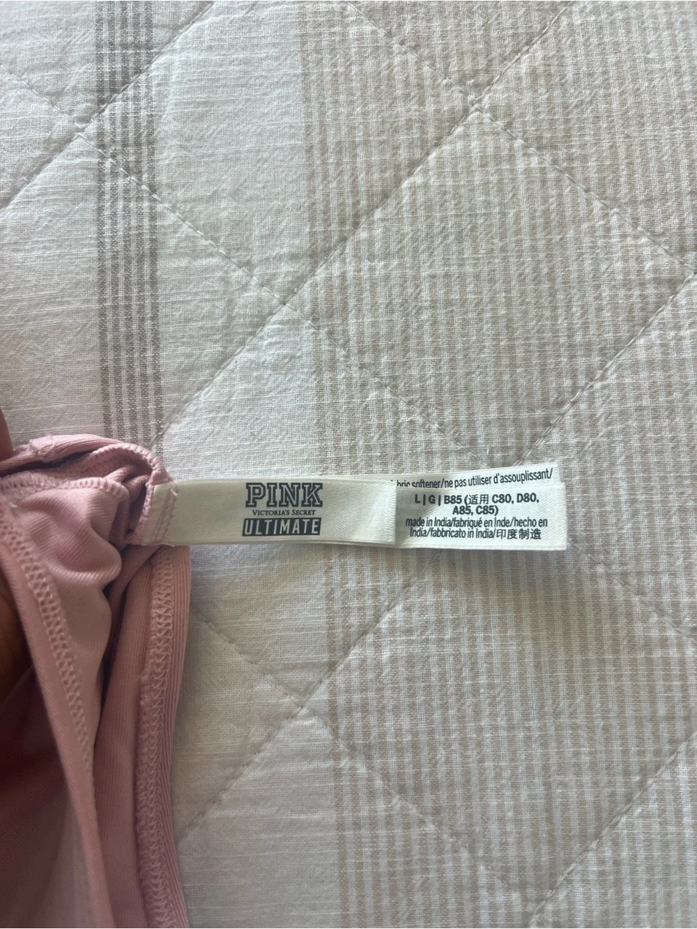 PINK Victoria's Secret Pale Pink Seamless Sports Bra & Leggings Set